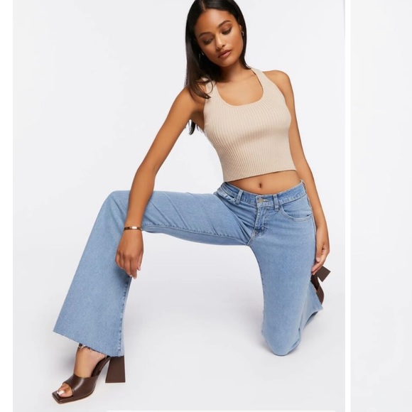 Raw slit hem flare jeans - Picture 2 of 10